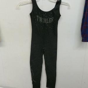 Rhinestone embellished tank unitard